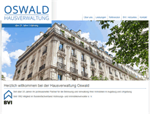 Tablet Screenshot of hausverwaltung-oswald.de